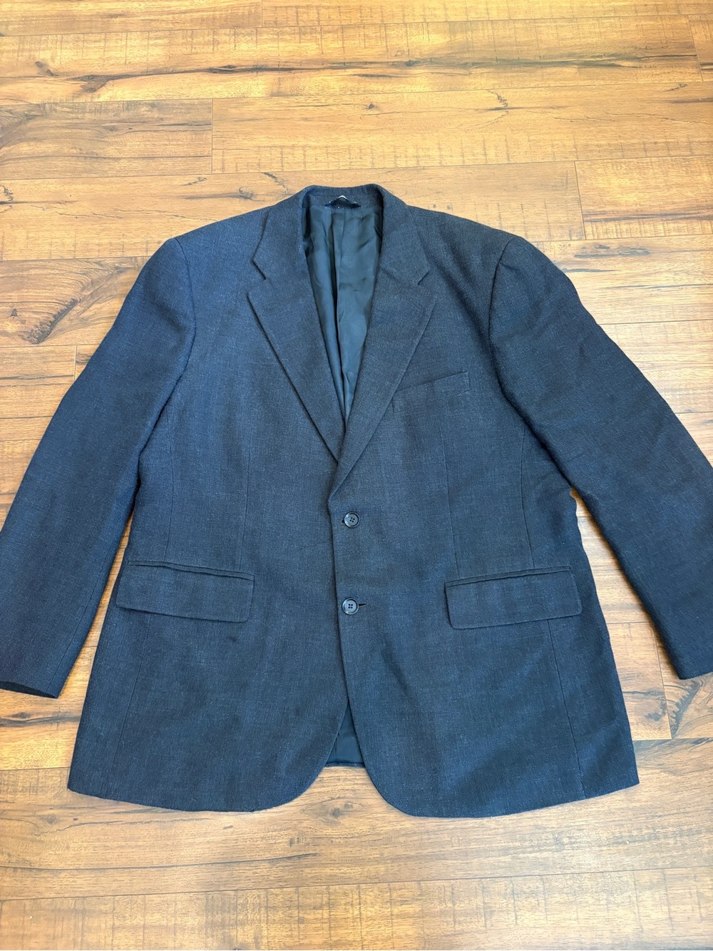 Brooks Brothers 346 Blazer 45R Wool Silk Linen Sport Coat Jacket Navy Blue